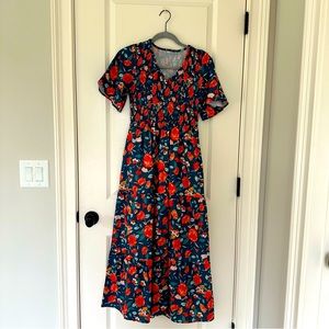 Tropical Floral Resort Wear Maxi Dress